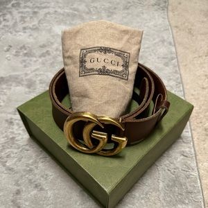 Gucci belt - leather - brown - size 85